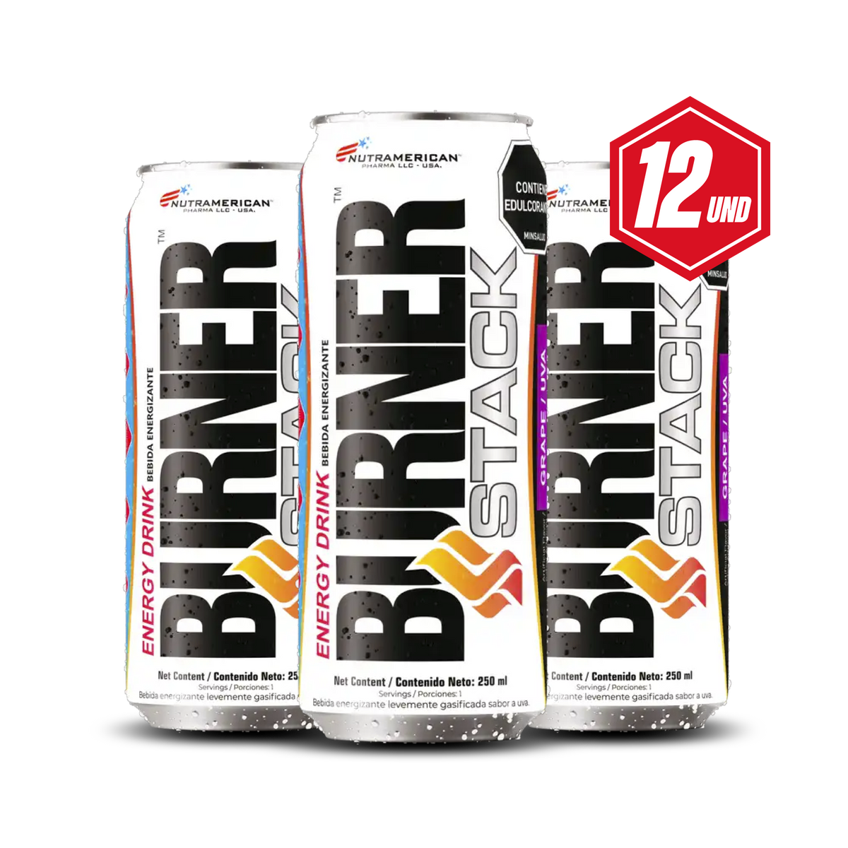 DOCEN PACK BURNER EN LATA = Quema grasa + energizante – Mutantestshop